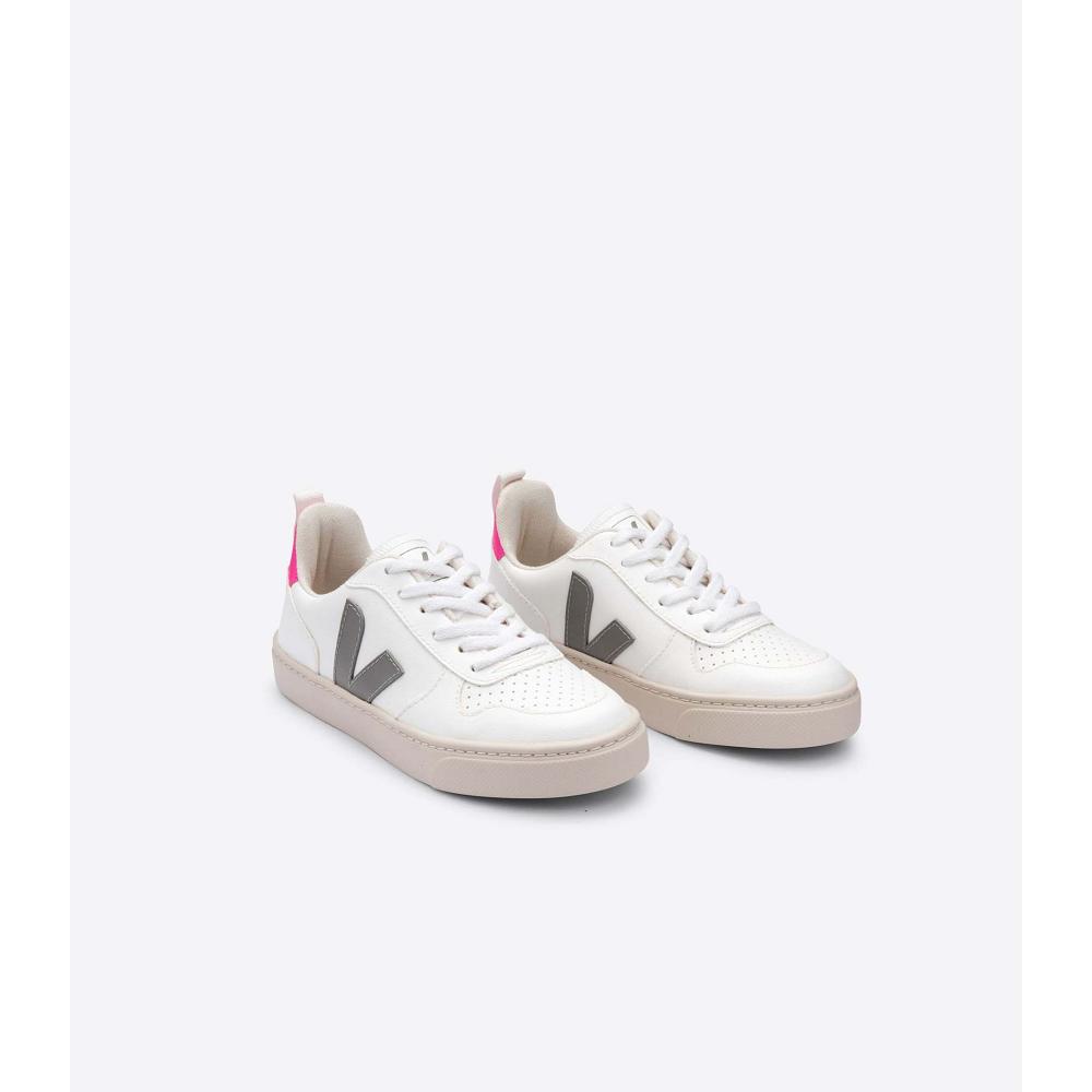 Veja V-10 CWL Kids' Shoes White/Grey | NZ 784OKI